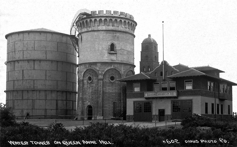 Old Queen Anne Hill water towers